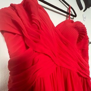 Used, Bridesmaid dress, red, used once.